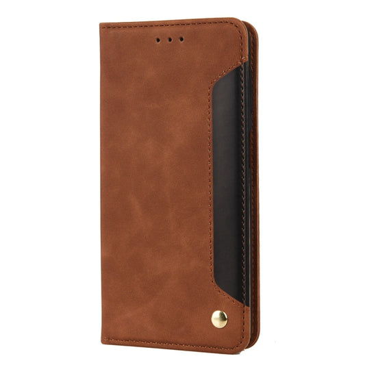 For Samsung Galaxy A53 5G Skin Feel Splicing Leather Phone Case(Brown) by bashfashion