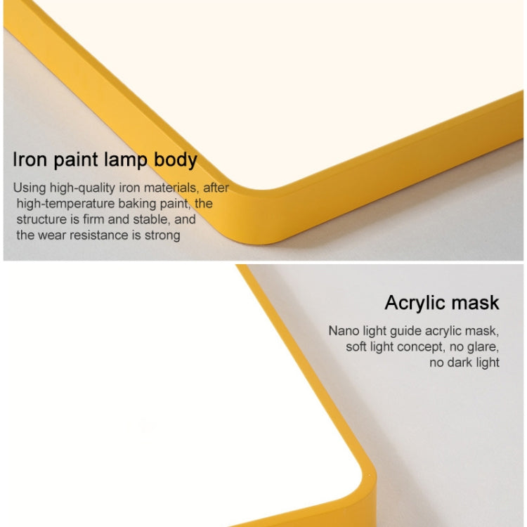 Macaron LED Square Ceiling Lamp, White Light, Size:60cm(Blue) by bashfashion