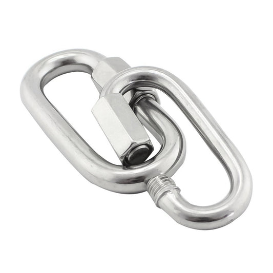 2 PCS 8mm 304 Stainless Steel Quick Connect Ring Runway Buckle by bashfashion