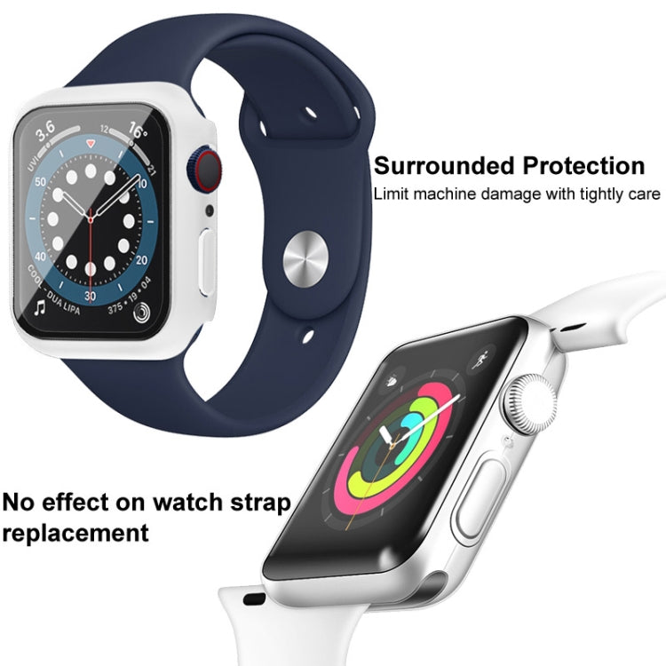 For Apple Watch Series 4/5/6/SE 1/2/3 40mm imak PC Frame Case with Tempered Glass Film(Black) by imak