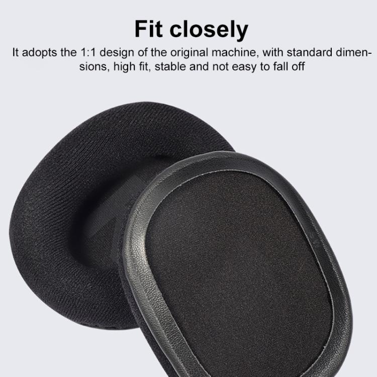 1 Pair Insert Replacement Earpads For Logitech G Pro X, Material:Protein Leather and Ice Silk Fabric(Black) by bashfashion