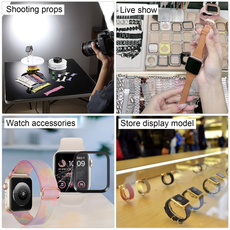 For Apple Watch SE 2022 44mm Color Screen Non-Working Fake Dummy Display Model, For Photographing Watch-strap, No Watchband (Starlight) by bashfashion