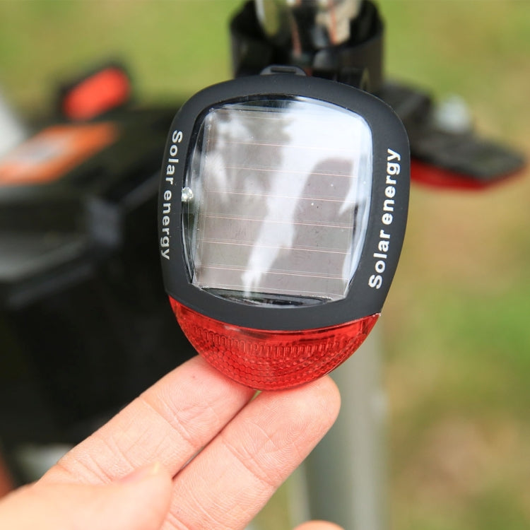 4 Flash Mode Available Solar Energy Rechargeable Bicycle Tail Light with 2 Red LED by bashfashion