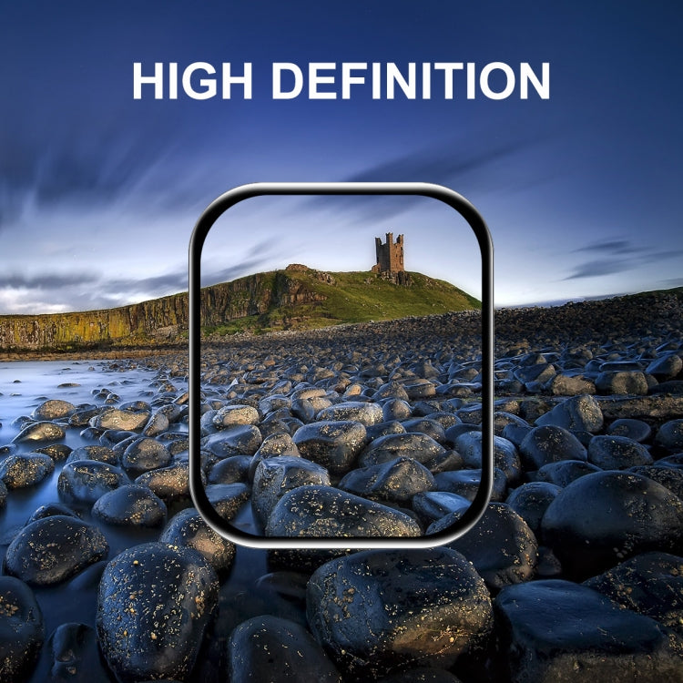 ENKAY Hat-Prince 3D Curved Edge Full Coverage Full Tempered Glass HD Screen Protector Film For Apple Watch Series 9 / 8 / 7 41mm(Black) by ENKAY