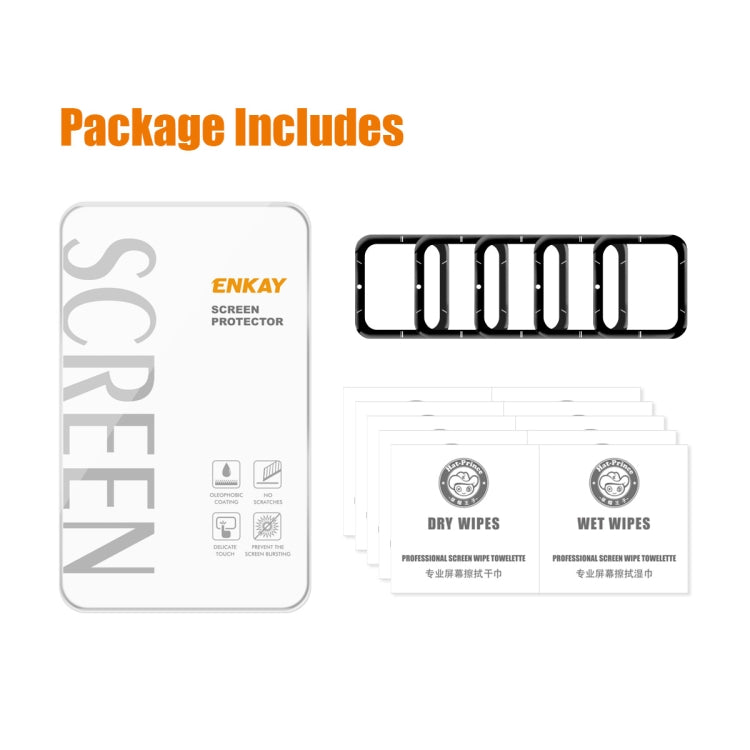 5 PCS For Garmin Venu SQ 2 ENKAY 3D Full Coverage Soft PC Edge + PMMA HD Screen Protector Film(Sport Version) by ENKAY