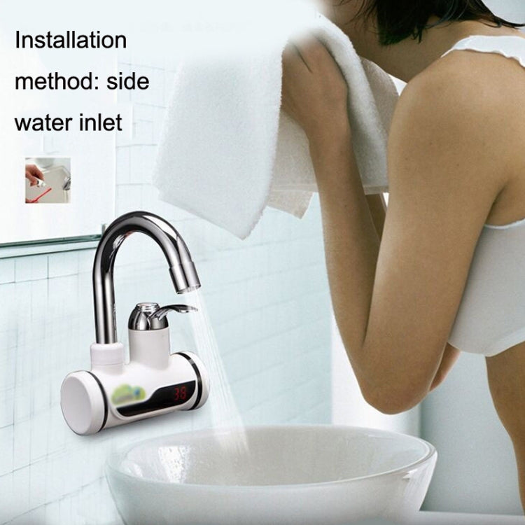 Kitchen Hot and Cold Dual-use Instant Faucets EU Plug, Style: Round Screen Type by bashfashion