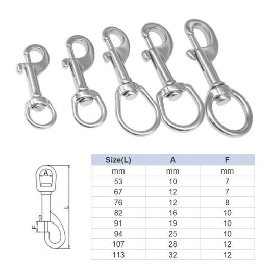 Stainless Steel Swivel Single Hook Pet Leash Hook, Specification: 100mm by bashfashion