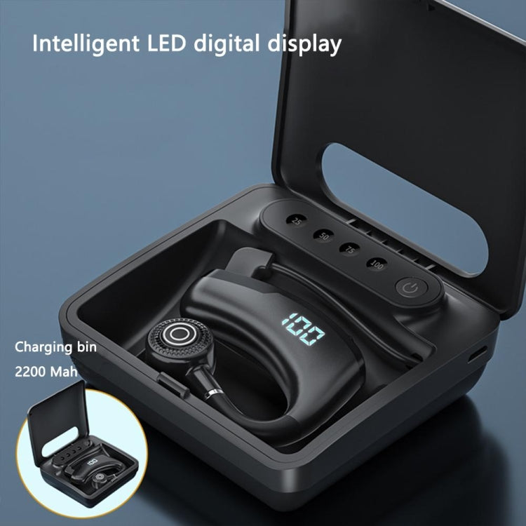 V19S Wireless Bluetooth Headset Digital Display With Charging Bin Mobile Power Function(Black) by bashfashion