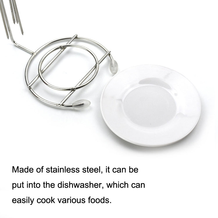 Stainless Steel Kebab Barbecue Hanging Rack Thick Skewers String Incense Stand With 5 Stitches by bashfashion