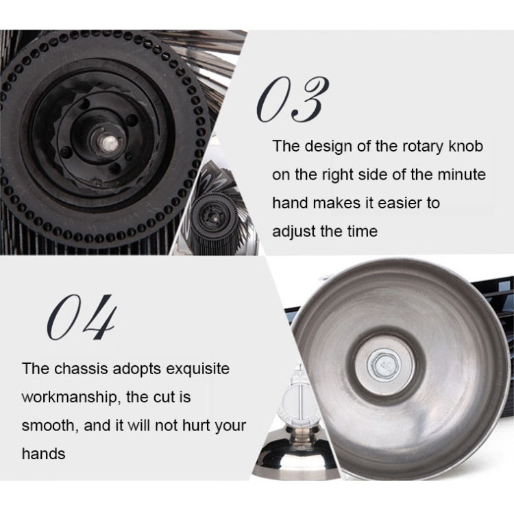 HY-F001 Auto-turning Balance-shaped Clock Home Decorative Flop Clock, Spec: Single (White) by bashfashion