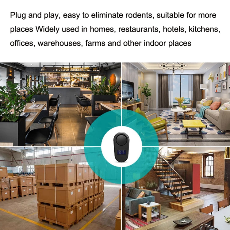 High Power Display Ultrasonic Mouse Repellent Mosquito Repellent Home Intelligent Insect Repellent AU Plug(White) by bashfashion