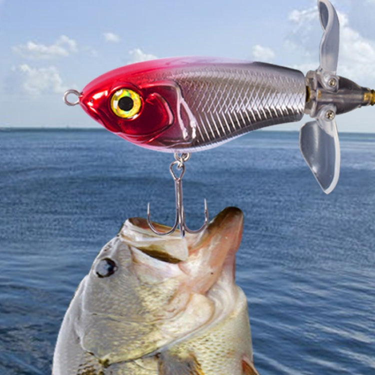 DF080 16g Double Paddle Tractor Surface Tether Roadrunner Fake Lure Long-distance Casting Lure(Tiger Pattern) by bashfashion