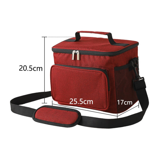 10L Waterproof Oxford Cloth Picnic Bag Outdoor Ice Pack Thickened Portable Insulation Bag(Wine Red) by bashfashion