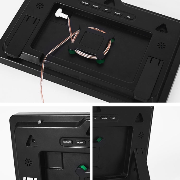 Large Display Led Digital Clock 5 Modes Brightness Adjustable Temperature Mute Electronic Clock(Green Double Color) by bashfashion