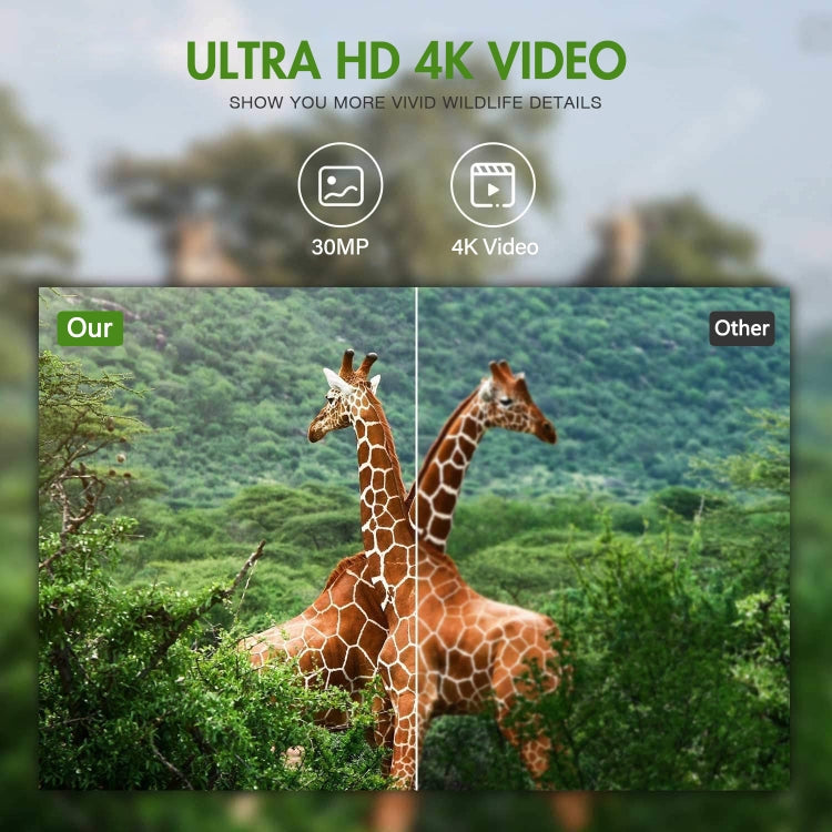 WiFi801Pro 4K Outdoor Tracking Hunting Camera APP Remote Phone Control To View Photos / Video At Any Time by bashfashion