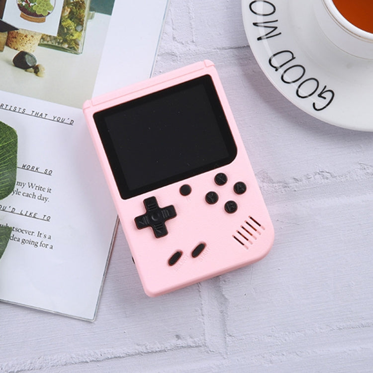 MK500 Macaron Mini Retro Classic Handheld Game Console for Kids Built-in 500 Games, Support AV Output(Pink) by bashfashion