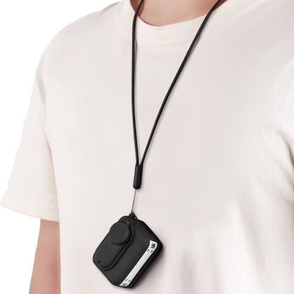 For Insta360 GO 3 Camera Body Charging Case Silicone Case with Lens Cap & Strap (Black) by bashfashion