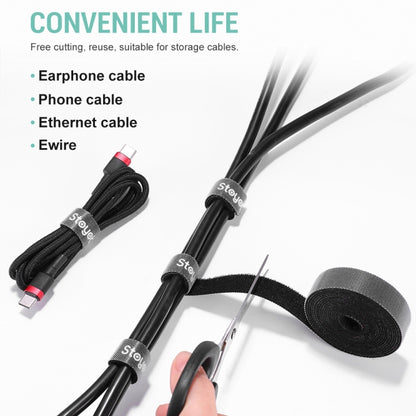 DUX DUICS Stoyobe Circle Hook and Loop Cable Ties, Length: 3m(Black) by DUX DUCIS