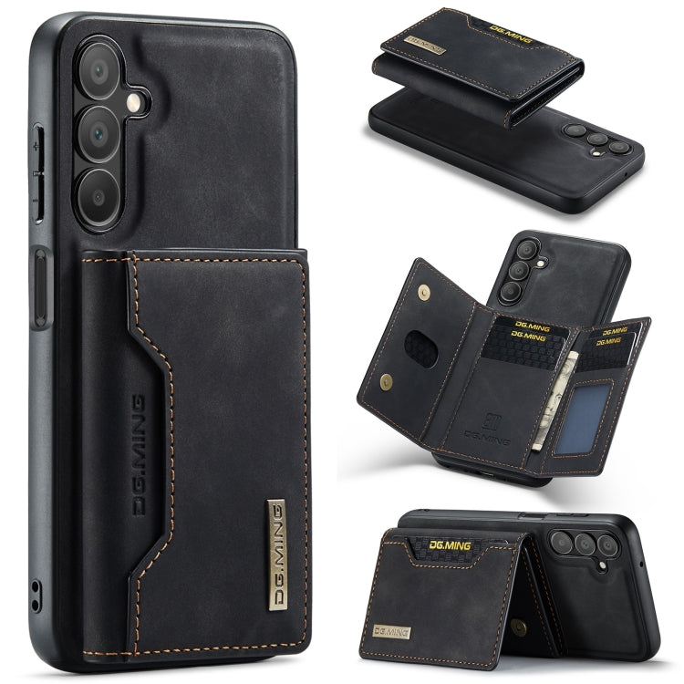 For Samsung Galaxy A15 5G / A15 4G DG.MING M2 Series 3-Fold Multi Card Bag + Magnetic Phone Case(Black) by DG.MING