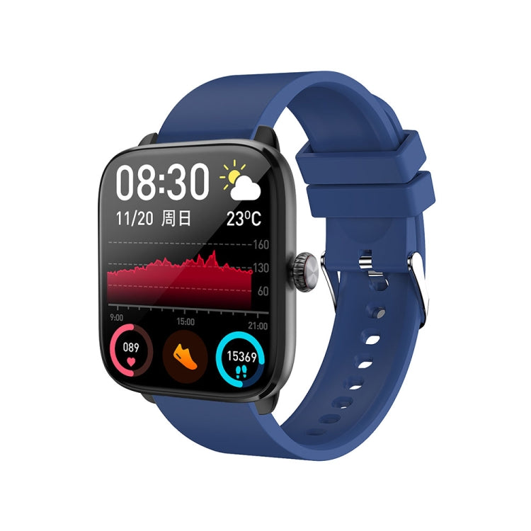 T20 1.96 inch IP67 Waterproof Silicone Band Smart Watch, Supports Dual-mode Bluetooth Call / Heart Rate Monitoring(Blue) by bashfashion