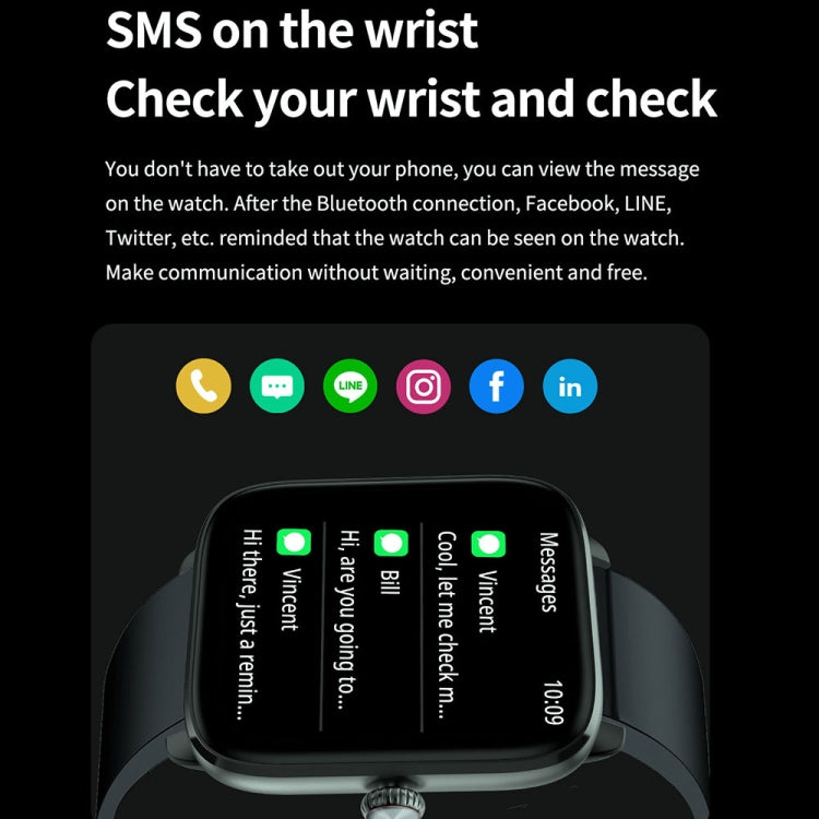 T20 1.96 inch IP67 Waterproof Silicone Band Smart Watch, Supports Dual-mode Bluetooth Call / Heart Rate Monitoring(Blue) by bashfashion