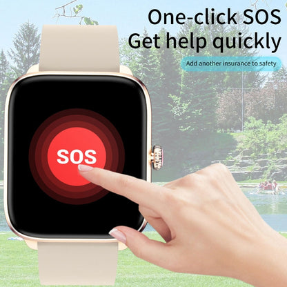 T20 1.96 inch IP67 Waterproof Silicone Band Smart Watch, Supports Dual-mode Bluetooth Call / Heart Rate Monitoring(Blue) by bashfashion