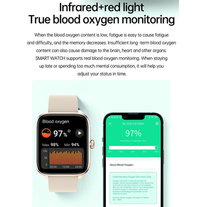 T20 1.96 inch IP67 Waterproof Silicone Band Smart Watch, Supports Dual-mode Bluetooth Call / Heart Rate Monitoring(Blue) by bashfashion