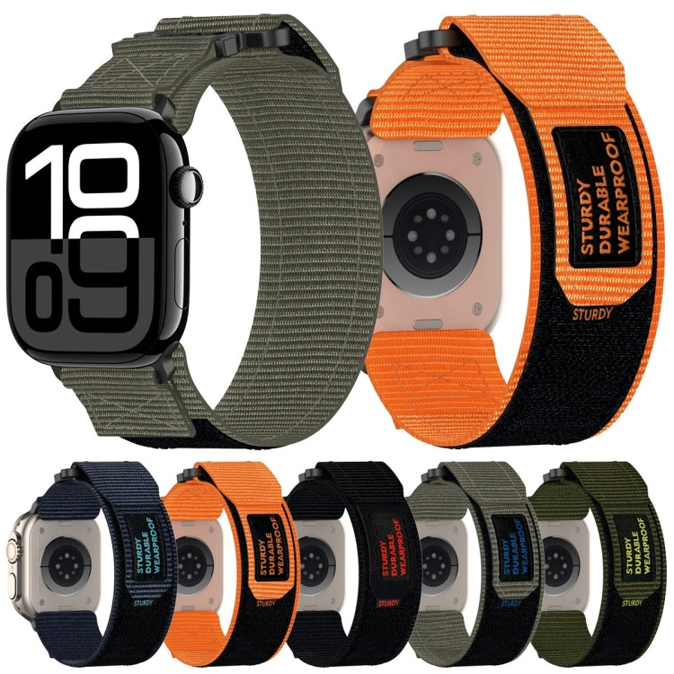 For Apple Watch Series 2 42mm Nylon Hook And Loop Fastener Watch Band(Army Green) by bashfashion