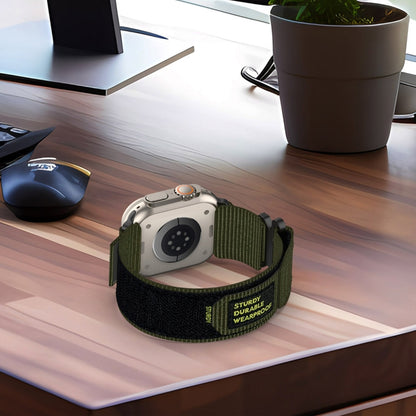 For Apple Watch Series 8 41mm Nylon Hook And Loop Fastener Watch Band(Orange) by bashfashion