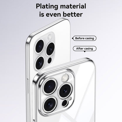 For iPhone 13 Pro SULADA Electroplated Clear TPU Soft Frame Phone Case with Wrist Strap(Purple) by SULADA