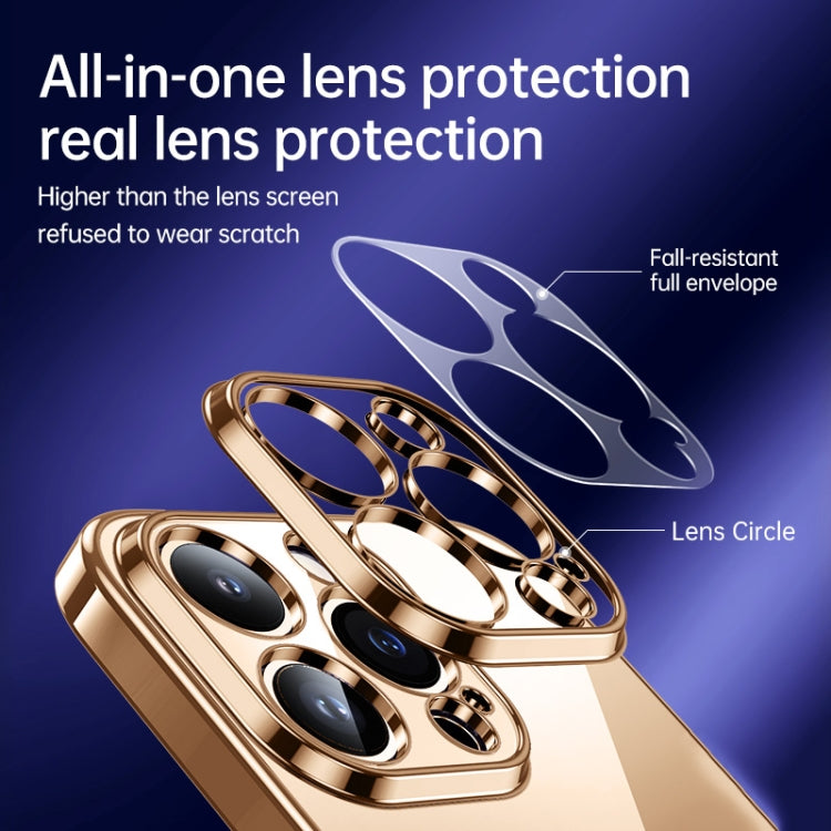 For iPhone 16 Pro Max SULADA Shine Through Series Plating TPU Transparent Phone Case(Silver) by SULADA