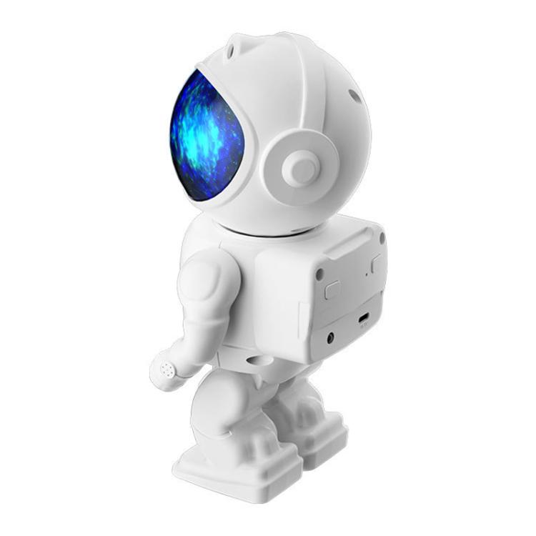 Astronaut Starry Projection Lamp Remote Control Laser Light, Style:Bluetooth Version(White) by bashfashion