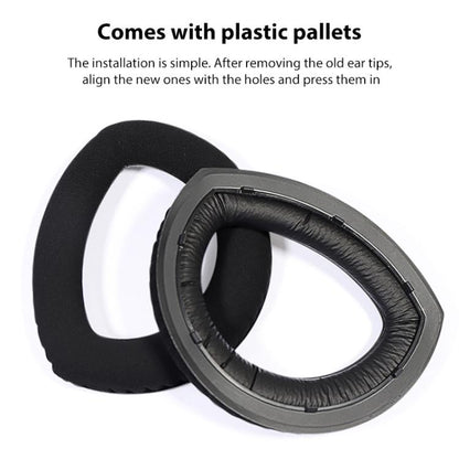 1 Pair Snap-on Replacement Earpads For Sennheiser HD800 / HD800S, Material:Splicing Nano(Black) by bashfashion
