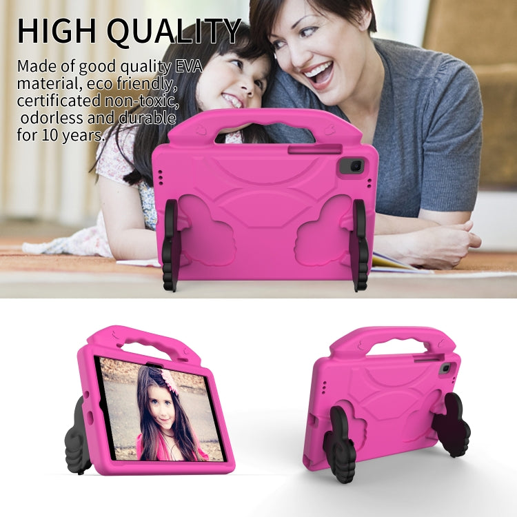 For Samsung Galaxy Tab A8 10.5 2021 X200 / X205 Thumb Bracket EVA Shockproof Tablet Case(Rose Red) by bashfashion