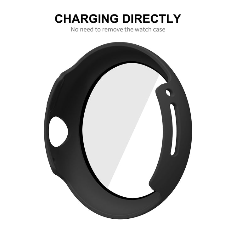 For Google Pixel Watch ENKAY Hat-Prince Full Coverage PC Frame + 9H Tempered Glass Case(Star Silver) by bashfashion