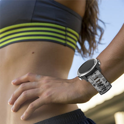 For Garmin Descent MK 2 26mm Camouflage Printed Silicone Watch Band(Grey+Army Camouflage) by bashfashion