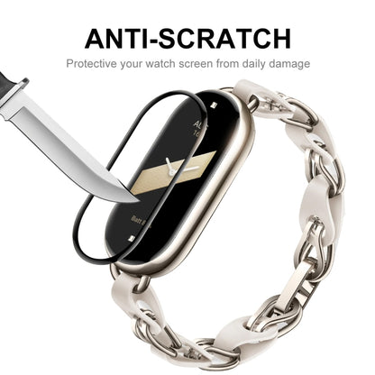 For Xiaomi Mi Band 8 ENKAY Hat-Prince 2 in 1 Set Full Coverage Screen Protector + Nylon Loop Watch Band(Army Green) by ENKAY