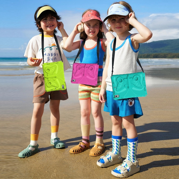 For Samsung Galaxy Tab A7 10.4 T509 Butterfly Bracket EVA Shockproof Tablet Case(Mint Green) by bashfashion