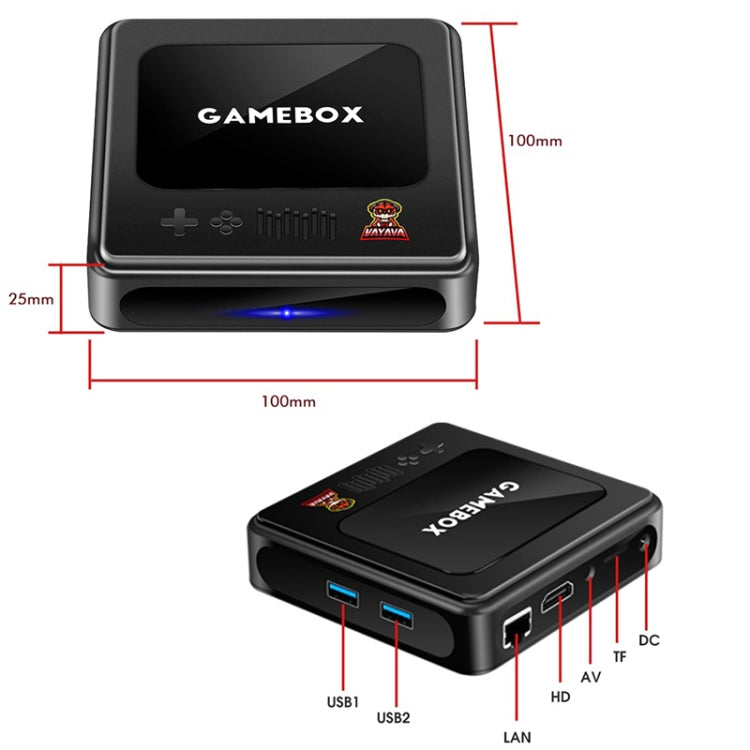 GD10 32G Built-In 10000+ Games Dual System Set-Top Box 3D Home 4K HD TV Game Console Box US Plug(Black) by ANBERNIC