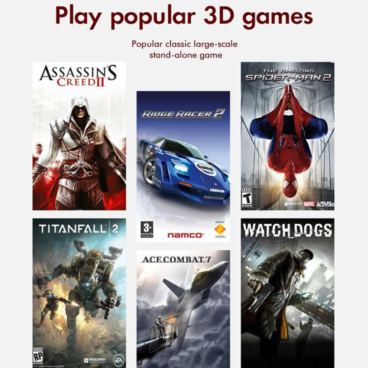 GD10 64G Built-In 30000+ Games Dual System Set-Top Box 3D Home 4K HD TV Game Console Box EU Plug(Black) by ANBERNIC