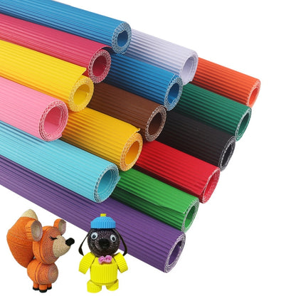 10 Sheets Corrugated Paper Thickened Wrapping Paper Handmade DIY Wrapping Paper Material, Specification: 50x70cm(Dark Green) by bashfashion