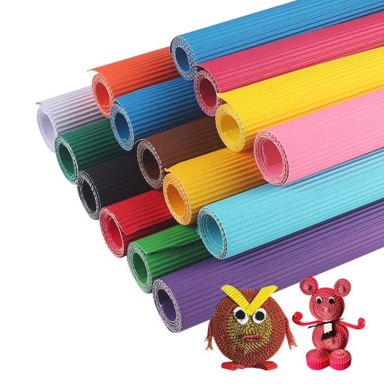 10 Sheets Corrugated Paper Thickened Wrapping Paper Handmade DIY Wrapping Paper Material, Specification: 50x70cm(Dark Green) by bashfashion