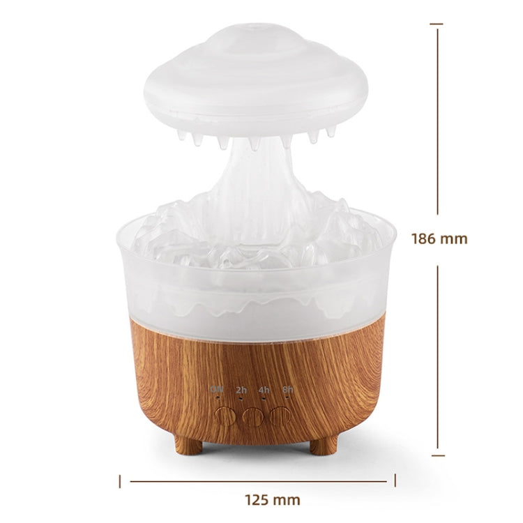 V50 Desktop Colorful Night Light Humidifier Wood Grain Water Drop Aroma Diffuser, Spec: US Plug(Green) by bashfashion