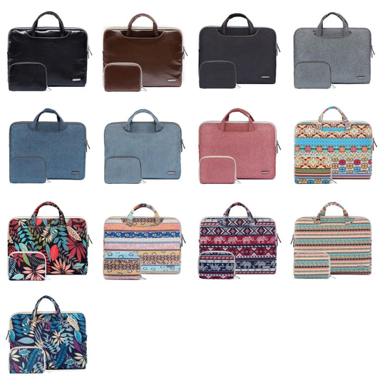 LiSEN LS-116 Simple Laptop Bag Business Laptop Liner Bag, Size: 11.6 inch(Canvas Small Elephant Red) by LiSEN