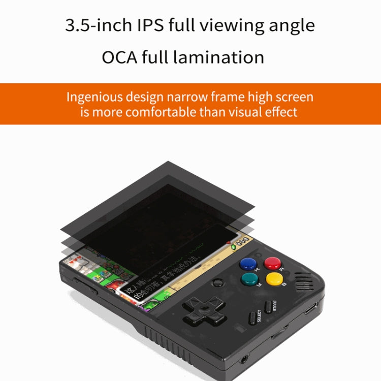 Miyoo Mini Plus 3.5 Inch IPS Screen Retro Handheld Game Console 128GB 25K Games(White) by bashfashion