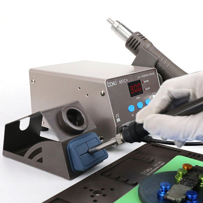 BAKU BA-601C+ Digital Display 2-In-1 Electric Soldering Iron Heat Exchanger Mobile Phone Maintenance Desoldering US Plug 110V by BAKU