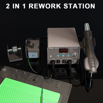 BAKU BA-601C+ Digital Display 2-In-1 Electric Soldering Iron Heat Exchanger Mobile Phone Maintenance Desoldering US Plug 110V by BAKU