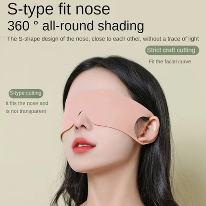 Strong Blackout Soft Relieve Fatigue Eye Protection Skin-Friendly Breathable Elasticity Washable Eye Mask, Size: L(Skin Color) by bashfashion