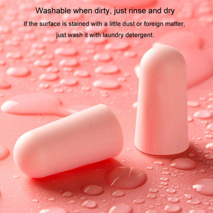 60pcs /Box Memory Foam Earplugs Student Dormitory Sleeping Noise Reduction Soundproof Earplugs(Pink) by bashfashion