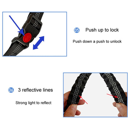 Dog Vehicle Seat Belt Rope Elastic Cushioned Towing Leash, Width: 2.5cm(Gray) by bashfashion